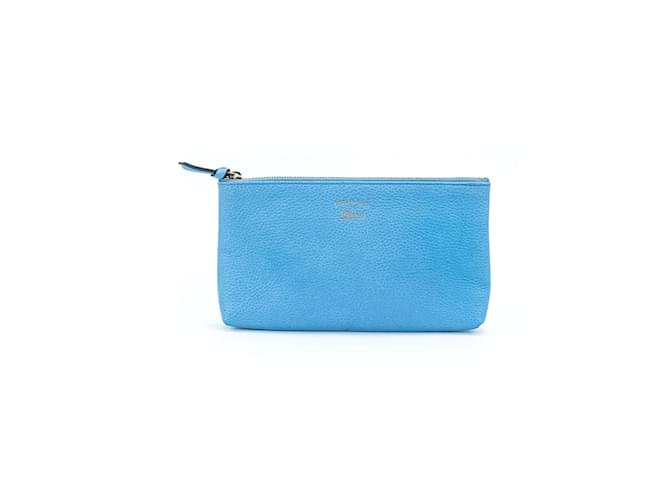 Gucci Swing Leather Pouch 368881 Blue Pony-style calfskin  ref.1081681