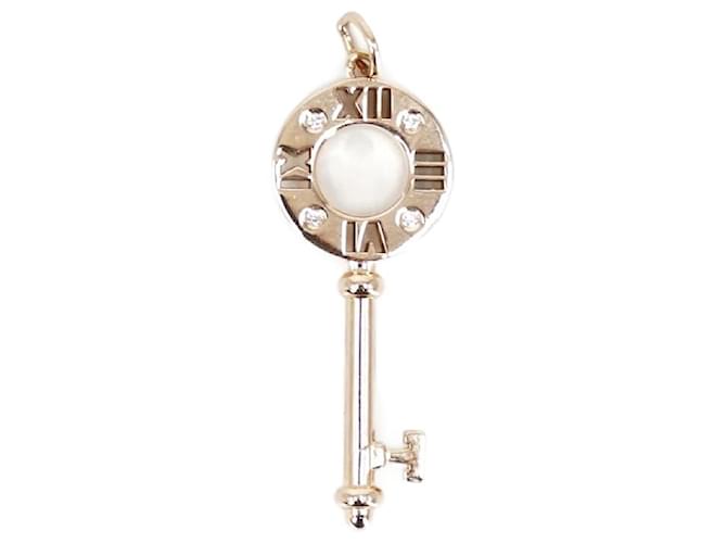Tiffany & Co 18K Atlas Pierced Key Pendant Golden Metal  ref.1081688
