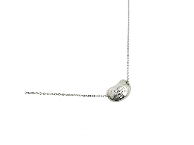 Autre Marque Bean Pendant Necklace Silvery Silver Metal  ref.1081695