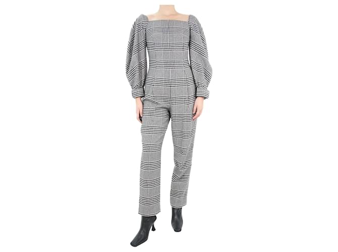 Autre Marque Black and white houndstooth wool-blend jumpsuit - size UK 10  ref.1081705