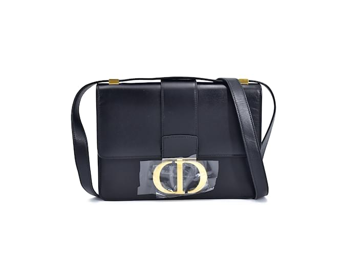 Dior Leather Montaigne 30 Crossbody Bag Black Pony-style calfskin  ref.1081733