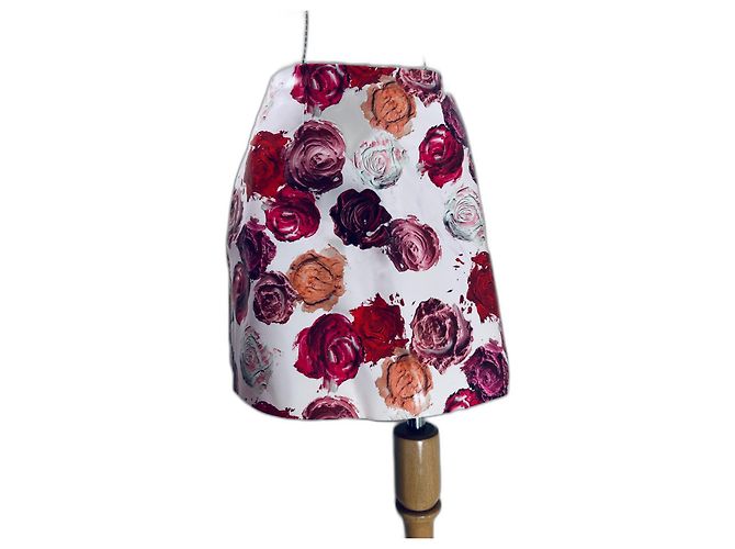 Msgm Skirt Cotton Polyester Multi Color Size 42 Multiple colors