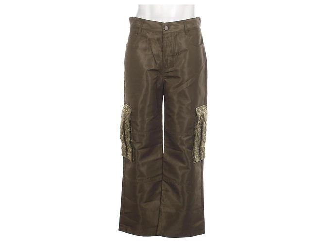Alexander McQueen Hose in Militärgrün aus Polyester
