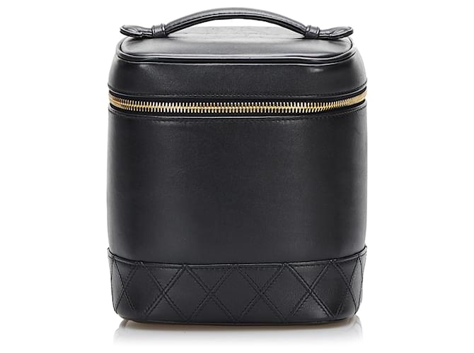 Chanel Black Lambskin Leather Vanity Bag  ref.1081836