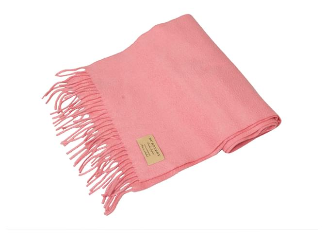 Burberry Pink Cashmere Scarf Wool Cloth  ref.1081868