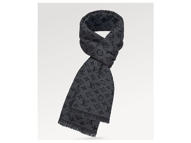 Louis Vuitton LV Monogram Schal dunkelgrau