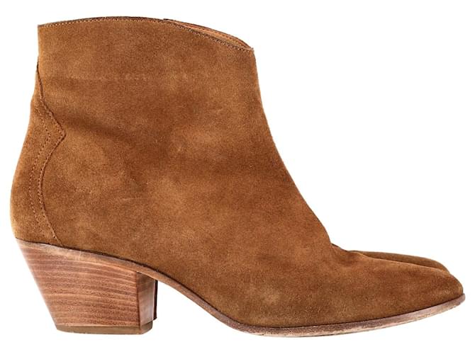 Isabel Marant Dacken Ankle Boots in Brown Suede ref.1082083 Joli Closet