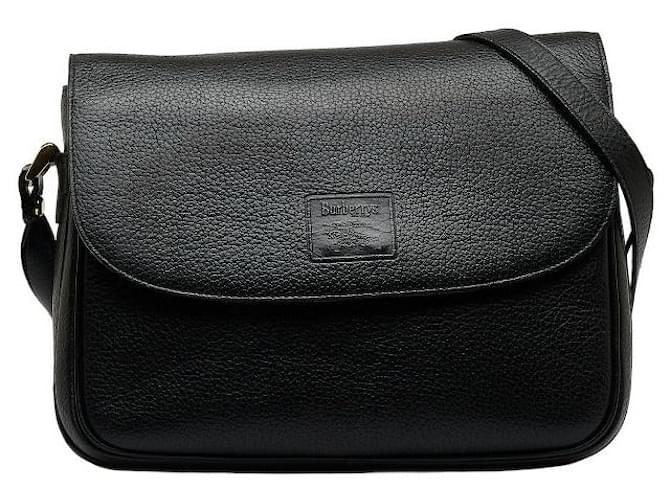 Burberry Leather Crossbody Bag Black Pony-style calfskin  ref.1082113