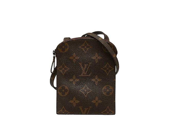 Louis Vuitton Monogram Pochette Secré M45484 Brown Cloth  ref.1082138