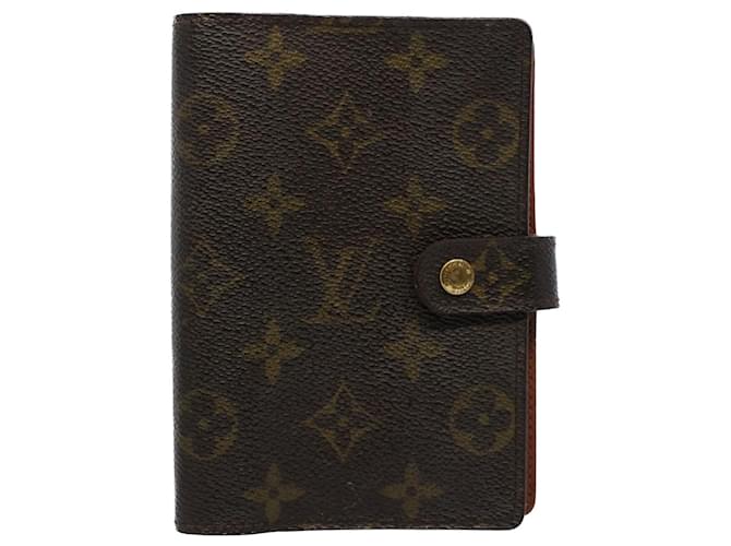 Louis Vuitton COUVERTURE AGENDA FONCTIONNEL PM Brown Cloth  ref.1082353