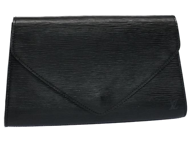 LOUIS VUITTON Epi Art Deco Clutch Bag Black M52632 LV Auth ep1831 Leather  ref.1082636