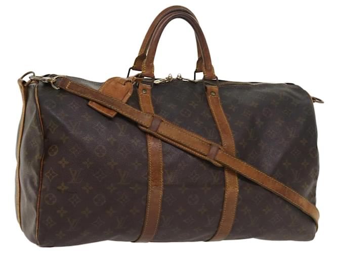 Louis Vuitton Monograma Keepall Bandouliere 50 Boston Bag M41416 Autenticação de LV 54487 Lona  ref.1082650