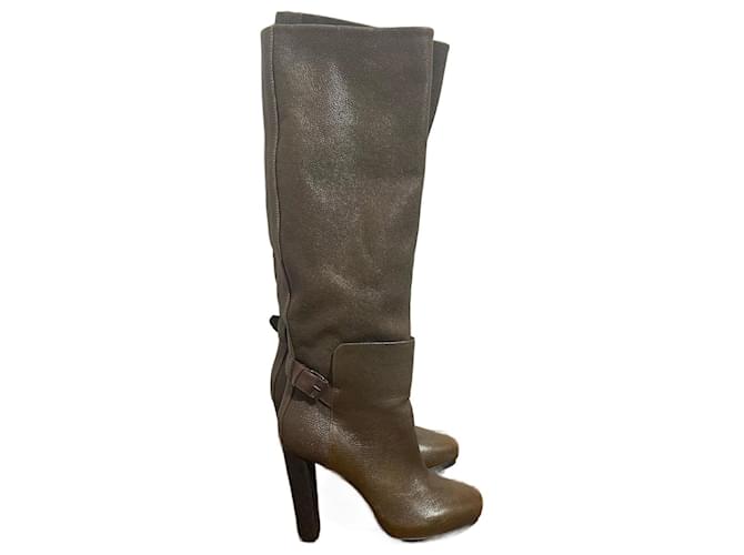BALENCIAGA  Boots T.eu 36 leather Brown  ref.1082774