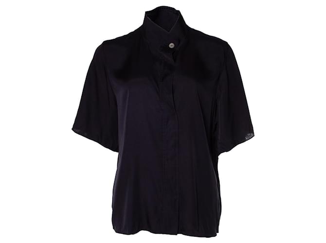 Vince, Short sleeve blouse Blue Silk  ref.1082794
