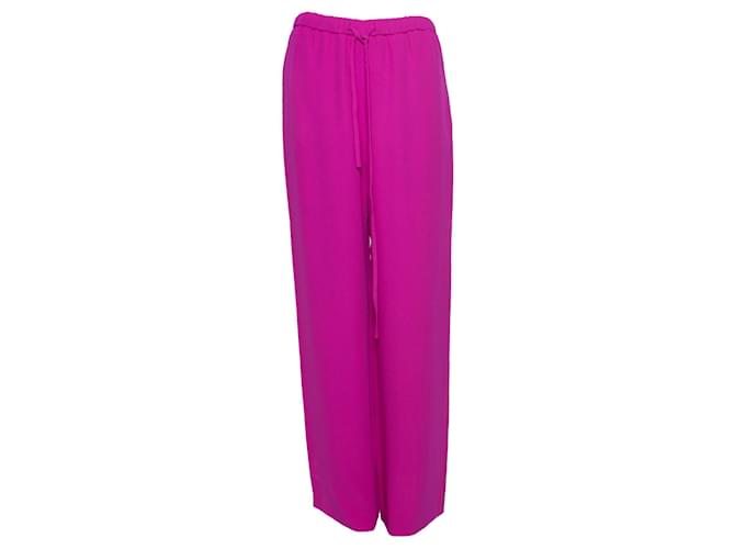 Valentino, Fuchsia-Pantalon Pink Seide  ref.1082799