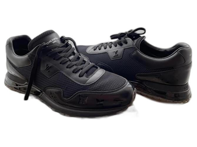 Louis Vuitton Sneakers Black Leather  ref.1082918
