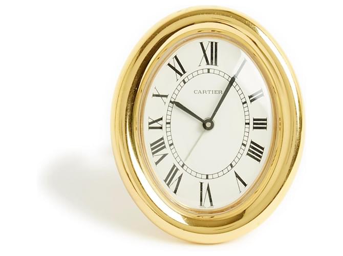 Cartier 1993 Baignoire Alarma Clock Métal Doré  ref.1082976