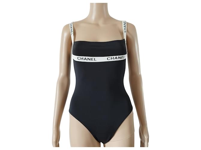 Iconic Chanel swimsuit 1995 Noir Black Polyamide  ref.1083002