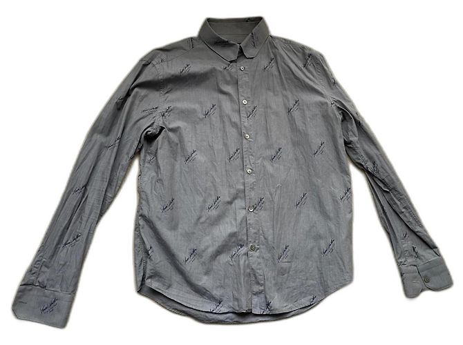Camicia Louis Vuitton in cotone grigia XL Grigio