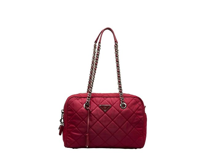 Prada Borsa Bauletto In Tessuto Impuntu