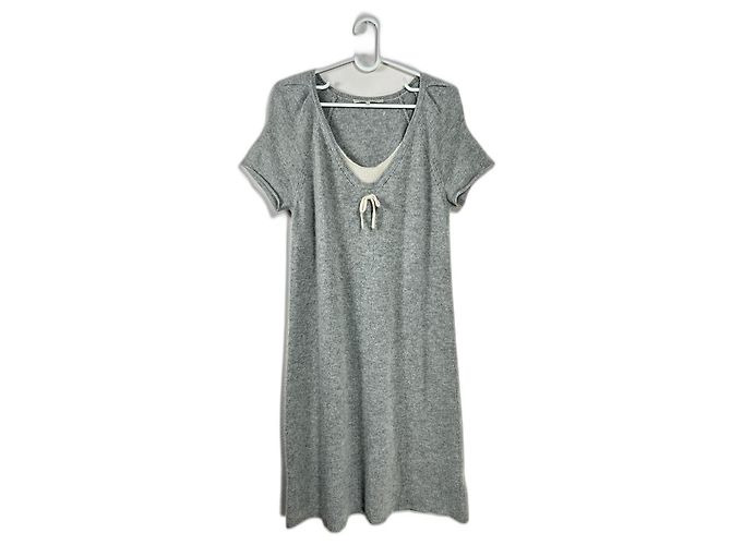 Vestido de cachemira gris Gerard Darel