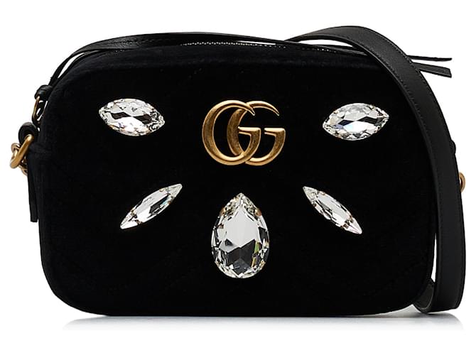 Gucci velvet crystal discount bag