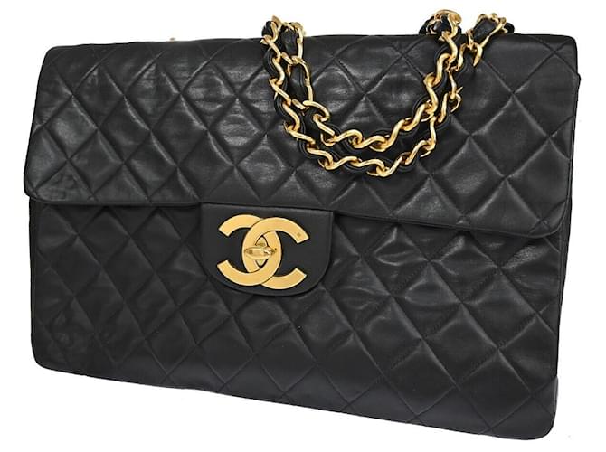 Chanel Timeless/classique Black Leather  ref.1083787