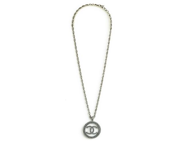 Chanel pré queda 2017 Colar RITZ de pérolas em prata escura Metal  ref.1083829