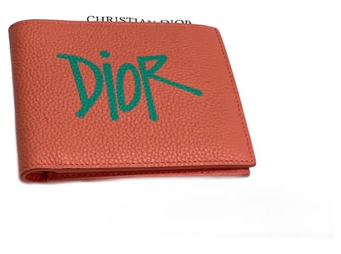 Dior Wallets Small accessories Pink Leather  ref.1083908