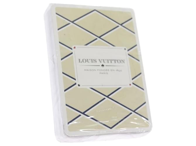LOUIS VUITTON Playing Cards For Etui Cartes Arsne Beige Silver LV Auth ki3472 Silvery  ref.1083958