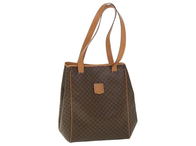 Céline CELINE Macadam Canvas Shoulder Bag PVC Leather Brown Auth 54112  ref.1083962