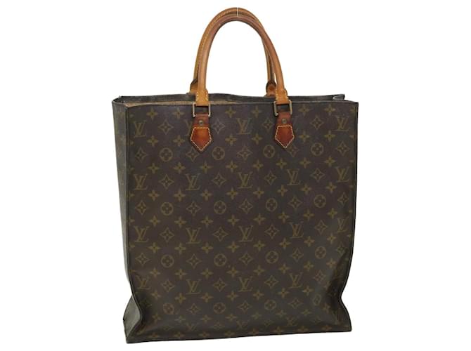 LOUIS VUITTON Monogram Sac Plat Hand Bag M51140 LV Auth 53334 Cloth  ref.1083980