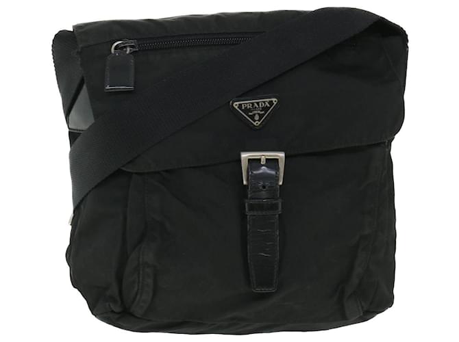 PRADA Shoulder Bag Nylon Black Auth ar10302  ref.1084005