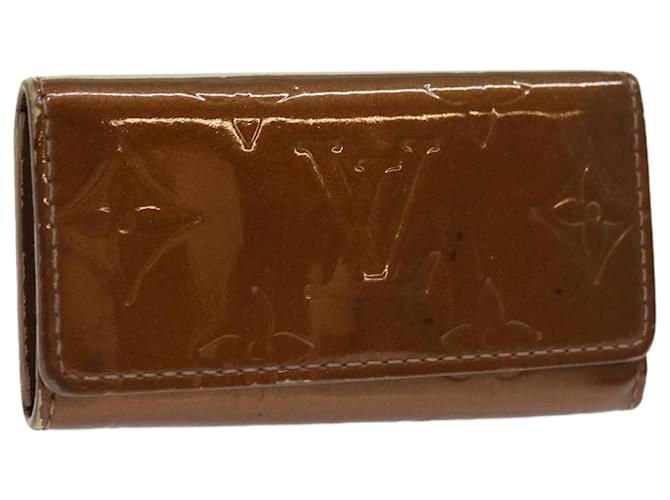 LOUIS VUITTON Monogram Vernis Multi Cles 4 Key Case Bronze M91358 LV Auth 54101 Patent leather  ref.1084015