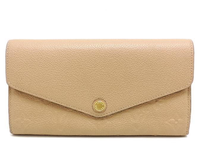 Louis Vuitton Portefeuille Sarah Beige Cloth  ref.1084217