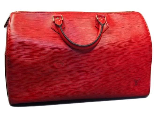 Louis Vuitton Speedy 30 Red Leather  ref.1084223