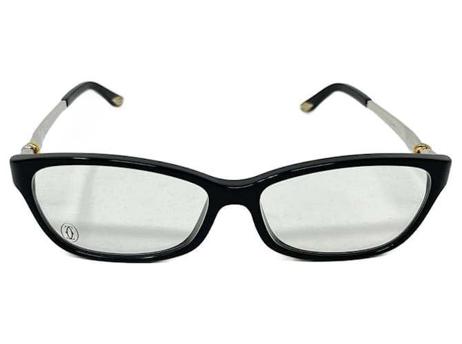 óculos cartier feminino Preto Metal Acetato  ref.1084246