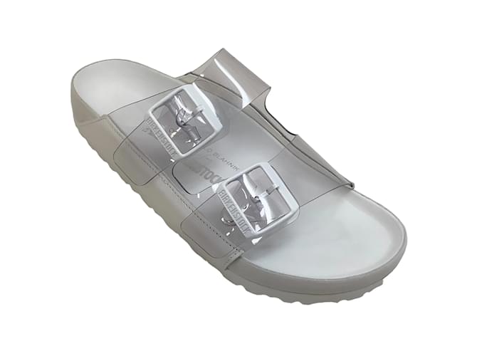 Manolo Blahnik x Birkenstock Transparent Arizona Sandals White Plastic  ref.1084292