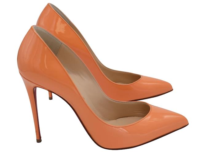 Christian Louboutin So Kate Pumps in Orange Patent Calf Leather  ref.1084370
