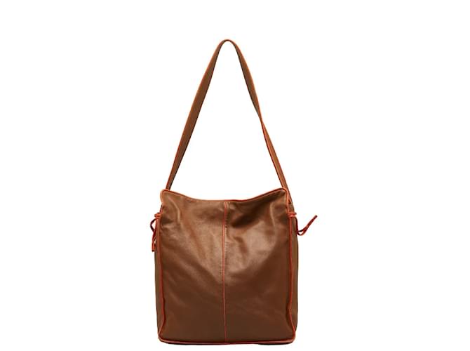 Loewe Leather Shoulder Bag Brown  ref.1084403
