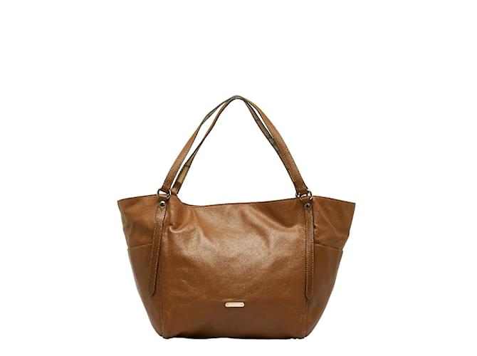 Burberry Leather Canterbury Tote Brown Pony-style calfskin  ref.1084411