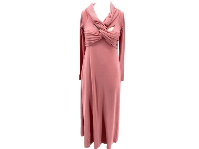KHAITE  Dresses T.International S Silk Pink  ref.1084484