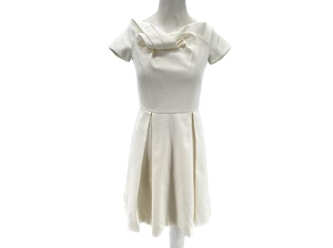 CHRISTIAN DIOR  Dresses T.fr 36 cotton White  ref.1084487
