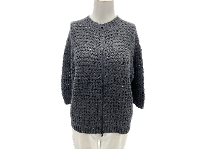 Strickwaren Brunello Cucinelli T.International M Kaschmir Grau