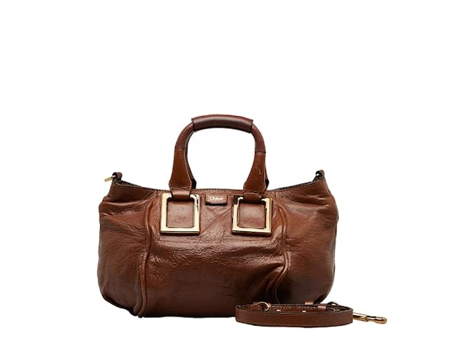 Chloé Ethel Leather Handbag Brown Pony-style calfskin  ref.1084533