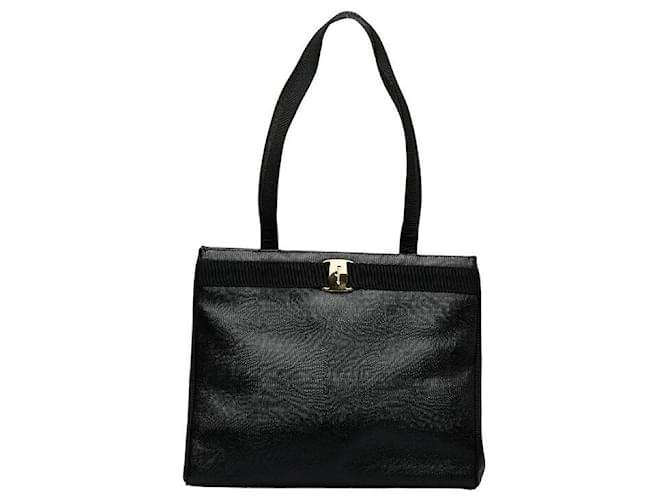 Salvatore Ferragamo Leather Tote Bag BK-21 2530 Black  ref.1084539