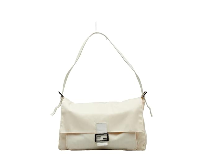 Fendi Canvas Flap Shoulder Bag White Cloth  ref.1084553
