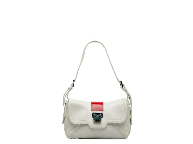 Loewe Leather Shoulder Bag White  ref.1084557