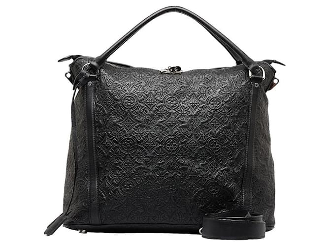 Louis Vuitton Monogram Antheia Ixia PM M97071 Black Leather Pony-style calfskin  ref.1084564