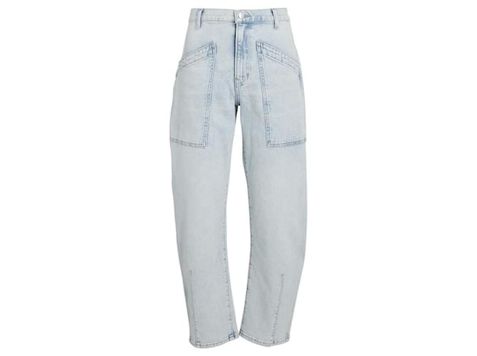 Veronica Beard Charlie Barrel Leg jeans Light blue Denim  ref.1084629
